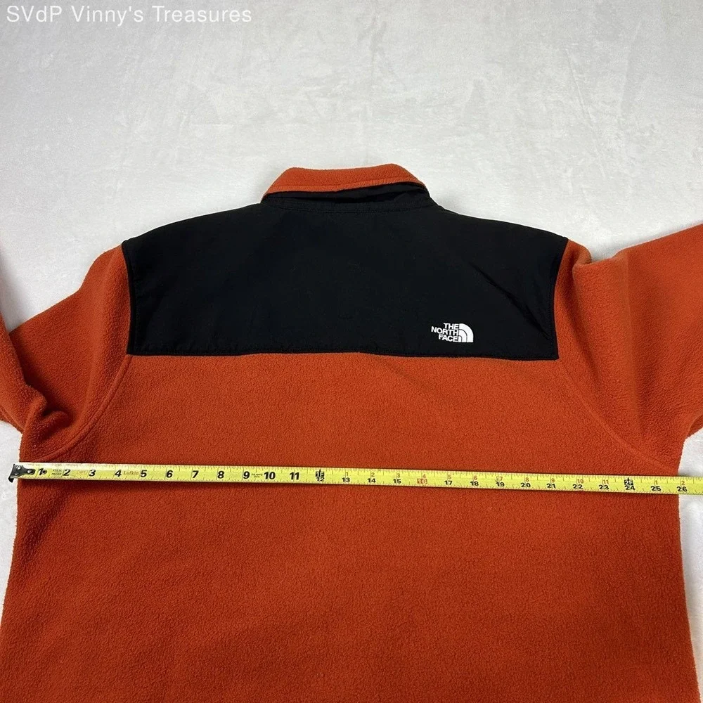 The North Face Men's Denali Fleece Jacket Orange Black Polartec Full Zip Sz XL